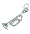 Bugle Horn berlock i sterling silver .925 x 1 Hornet Trumpet Bugles berlocker