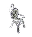 Charm de plata de ley para silla .925 x 1 Charms de asientos para sillas