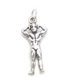 Body Builder charm i sterling silver .925 Strongman Bodybuilding berlocker