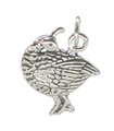 Charm de plata de ley de codorniz .925 x 1 Pájaro Charm de pájaros de codorniz