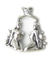 Gemini Twins -hängsmycke i sterlingsilver .925 x 1 Zodiacs -hängen