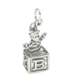 Jack in the Box Sterling Silber Charm .925 x 1 Kinderspielzeug Charms