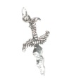 Daga - Charm de plata de ley para cuchillo .925 x 1 Charms de armas y cuchillos