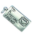 Special Friend Sterling Silber Charm mit Kuss auf der Rückseite .925 x1