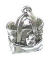 Borsa per pannolini per bebè charm in argento sterling .925 x 1 Confezionato con l'essenziale