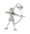 Breloque en argent sterling Archer .925 x 1 breloques de flèche de tir à l'arc Robin Hood