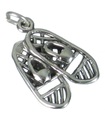 Schneeschuhe Sterling Silber Charm .925 x 1 Schneeschuhe Charms