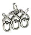 Charm Abrazos y Besos en plata de primera ley .925 x 1 XOXO