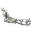 Ciondolo in argento sterling con slitta per cani .925 x 1 ciondoli per slitte trainate da cani