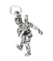 Breloque en argent sterling de joueur de tennis .925 x 1 Breloques de joueurs de sport