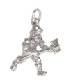 Lumberjack woodsman sterling silver charm .925 x 1 vedklippare