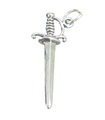 Sword sterling silver charm .925 x 1 Weapon Swords Vapen charm