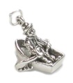 Homme dans un breloque en argent sterling bateau à rames .925 x 1 Breloques de comptine