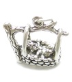 Rock a Bye Baby in a breloque en argent sterling de berceau .925 x 1 breloques