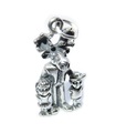 Moose with Children sterling silver charm .925 x 1 Mooses charms