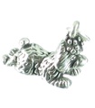 Ciondolo cane in argento sterling barboncino toy .925 x 1 ciondoli cani barboncini