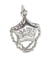 Anniversaire ballon 2D breloque en argent sterling .925 x 1 Ballons breloques