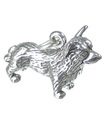 Ciondolo cane in argento sterling Corgi .925 x 1 Corgis Royal Queen Queens Dogs