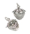 Strawberry Patience sterling silver charm .925 x 1 Fruit with Meaning