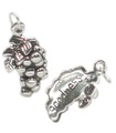 Grapes Goodness silver charm pendant .925 x 1  Fruit with Meaning