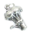 Broccoli charm i sterlingsilver .925 x 1 charm med grönsaksgrönsaker