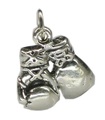 Guantoni da boxe charm in argento sterling .925 Guanti da boxe