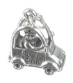 Charm en argent sterling de voiture de flic .925 x 1 charmes de voitures de police