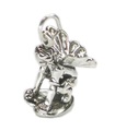 Fata accovacciata charm in argento sterling .925 x 1 fate charms pendenti