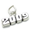 Breloque en argent sterling de l'année 2009 .925 x 1 breloques d'anniversaire d'anniversaire