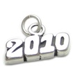 2010 Jahr Sterling Silber Charm .925 x 1 Geburtstag Jubiläum Charms