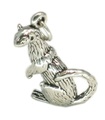 Grande breloque en argent sterling de furet - pendentif .925 x 1 breloques de furets