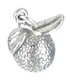 Orange sterling silver charm .925 x 1 Oranges Fruit Fruits charms