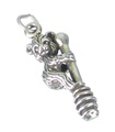 Ours sur une breloque en argent sterling Honey Dipper .925 x 1 breloques ours