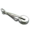 Badebürste Sterling Silber Charm .925 x 1 Badebürste Waschen Charms