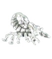 Charm de plata esterlina de escorpión .925 x 1 Charms de escorpiones del zodiaco de Escorpio