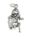 Charm -hängsmycke i sterling silver .925 x 1 Leo Lions Zodiacs berlocker