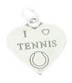 I Love Tennis hart sterling zilveren bedel .925 x 1 Sport Sports bedels