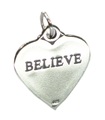 BELIEVE ciondolo in argento sterling .925 x 1 ciondoli Belief