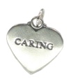 CARING sterling silver charm pendant .925 x 1 care and love charms