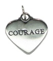 Ciondolo con ciondolo in argento sterling COURAGE .925 x 1 ciondoli Determinazione