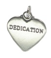 DEDICATION sterling silver charm pendant .925 x 1 Determination charms