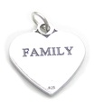 Family Heart charm i sterling silver .925 x 1 Love Caring