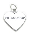 Charm in argento sterling cuore dell'amicizia .925 x 1 Friends Caring charms