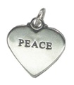 Pendentif à breloque en argent sterling PEACE .925 x 1 Charmes de soins