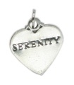 Pendentif à breloque en argent sterling SERENITY .925 x 1 Breloques calmes