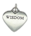 WISDOM sterling silver charm pendant .925 x 1 Wise charms