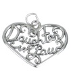 Belle-fille pendentif à breloque coeur en argent sterling .925 x 1 Filles