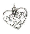 Pendentif à breloque en argent sterling Nana .925 x 1 Breloques grand-parent Nana