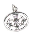 Keltischer Stil Distel Sterling Silber Charm .925 x 1 Distel Charms