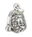 Weihnachtsmann - Weihnachtsmann Sterling Silber Charm .925 x 1 Weihnachtsanhänger